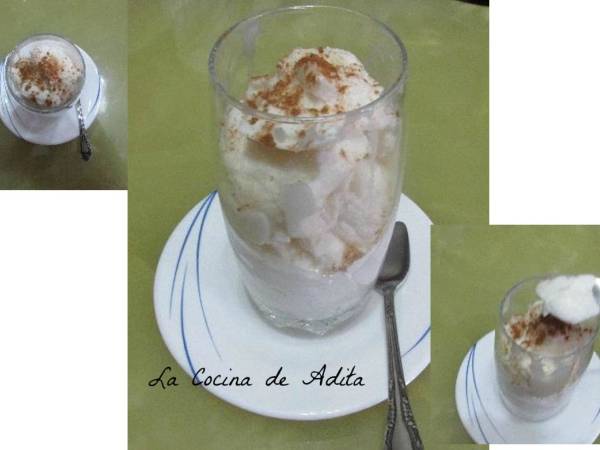 Leche merengada, con leche desnatada - Preparación paso 5