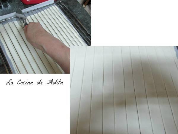 Conos de hojaldre, rellenos de nata - Preparación paso 1