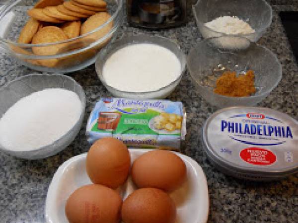 Capuccino Cheesecake, Tarta de queso y café - Preparación paso 1