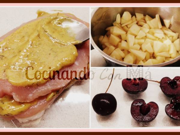 Pavo con Cerezas y Puré de Manzanas - Preparación paso 3