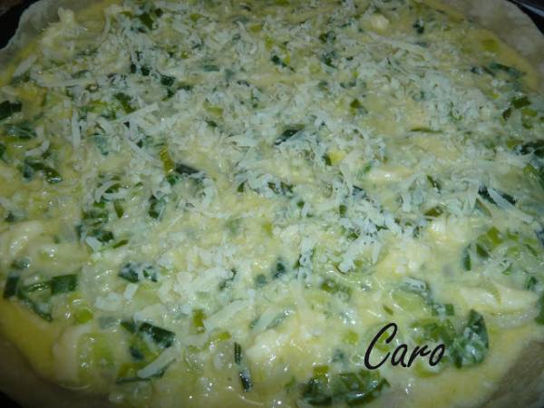 Tarta por dos ( zapallitos y puerros ) - Preparación paso 6