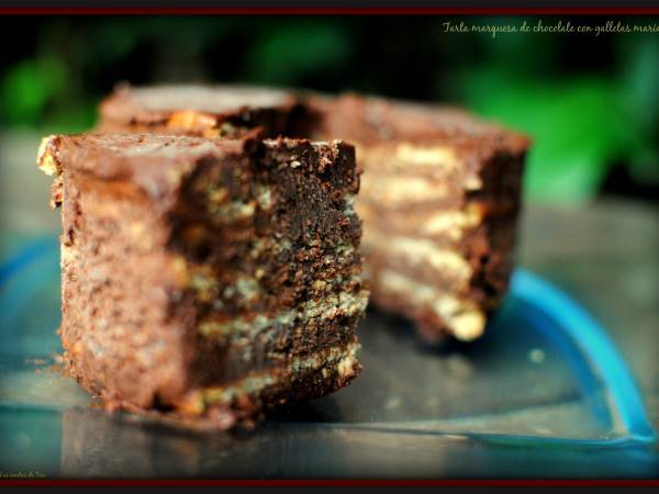 Tarta marquesa de chocolate con galletas María - Preparación paso 1