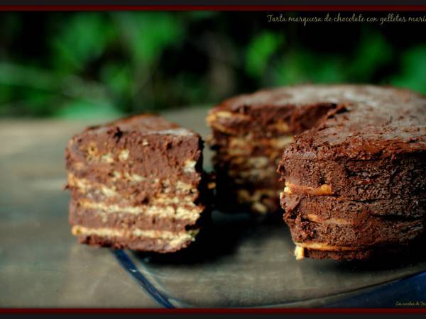 Tarta marquesa de chocolate con galletas María - Preparación paso 3