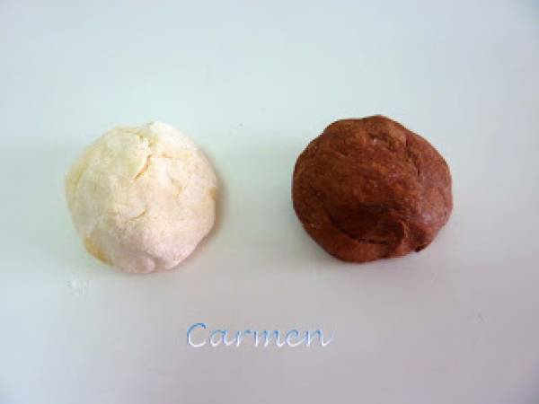 Corona de pan y chocolate sin gluten - Preparación paso 2