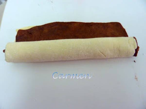 Corona de pan y chocolate sin gluten - Preparación paso 3