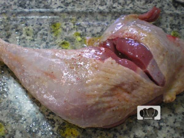 Pavo asado con castañas - Preparación paso 2