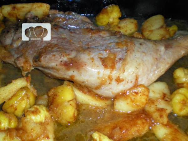 Pavo asado con castañas - Preparación paso 3