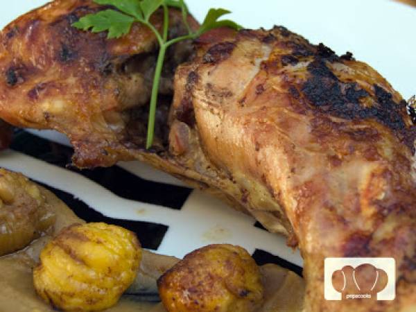 Pavo asado con castañas - Preparación paso 4