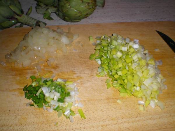 Guiso de bacalao con alcachofas - Preparación paso 1