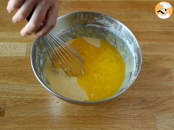 Madeleines con chocolate tricolor - Preparación paso 4