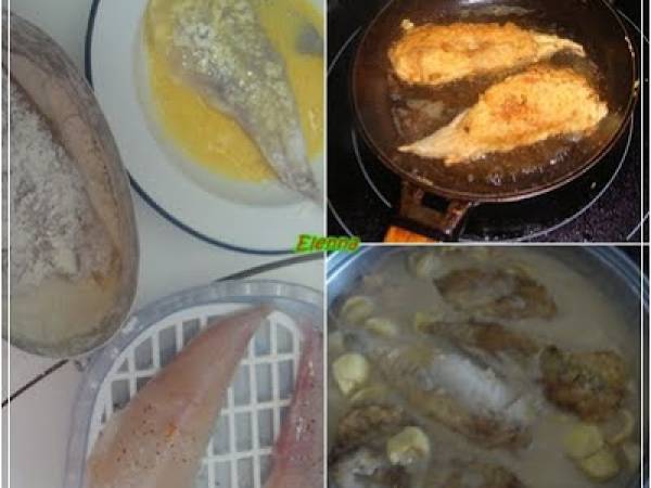 Rape con salsa de langostinos - Preparación paso 6