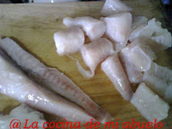 Brocheta de rape y vieiras - Preparación paso 1