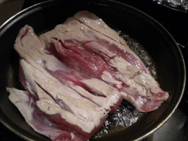 Solomillo al whisky con setas - Preparación paso 3