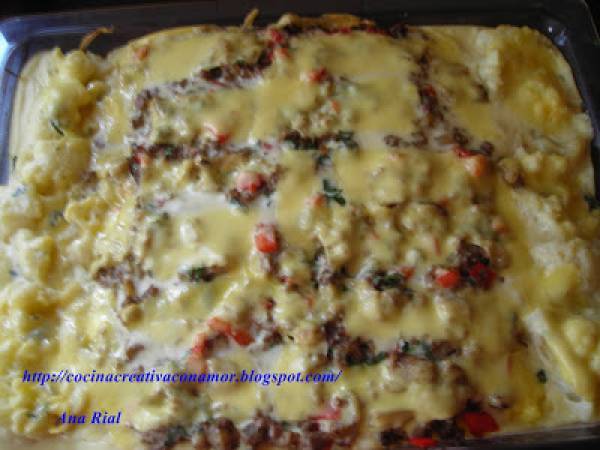 Pastel de carne gratinado con coliflor - Preparación paso 7