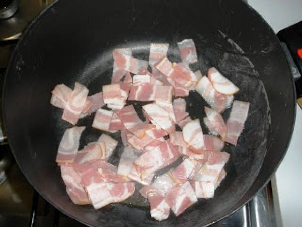 Macarrones con Bacon - Preparación paso 1
