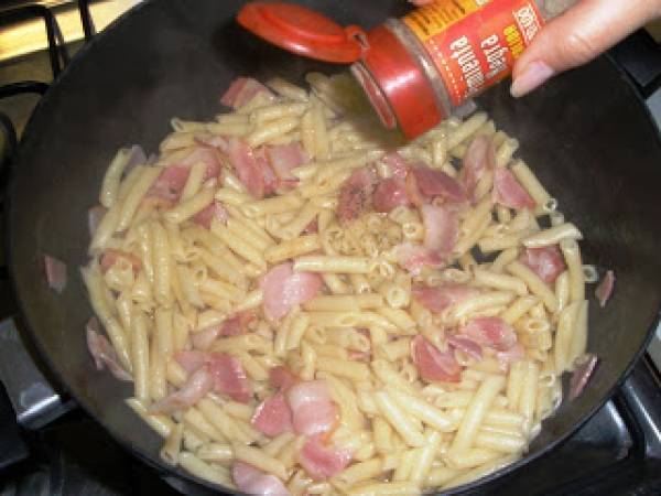 Macarrones con Bacon - Preparación paso 3