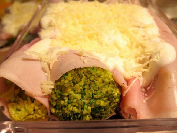 Canelones de brócoli y jamón de york - Preparación paso 4