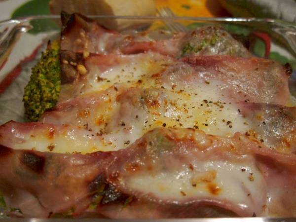 Canelones de brócoli y jamón de york - Preparación paso 5
