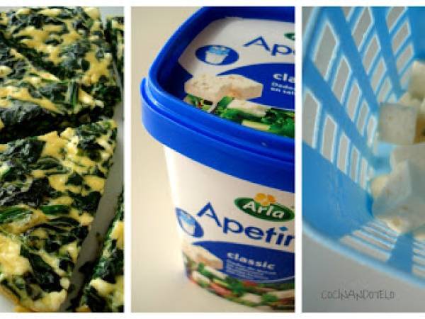 Tortilla al horno con espinacas y queso - Preparación paso 1