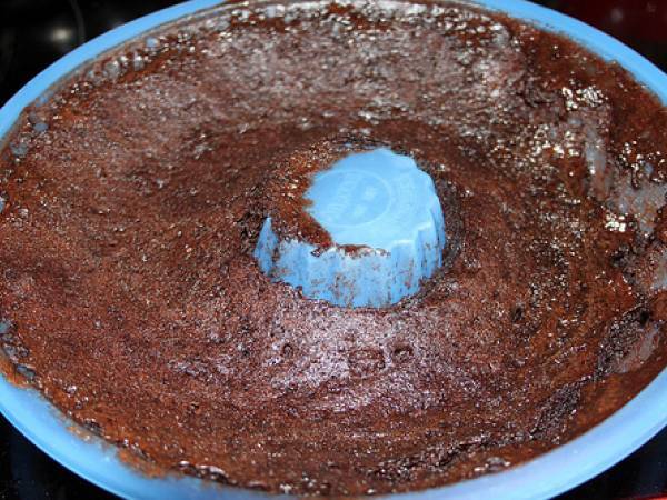 Bizcocho de chocolate con microondas - Preparación paso 9