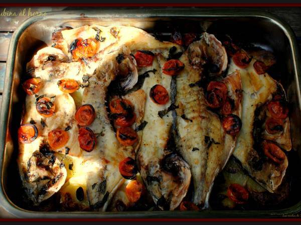 Lubina con romero al horno - Preparación paso 1