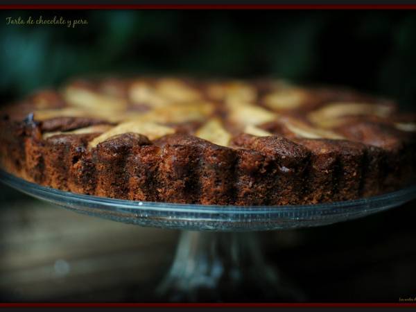 Tarta de chocolate y pera sencilla - Preparación paso 1