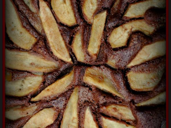 Tarta de chocolate y pera sencilla - Preparación paso 2