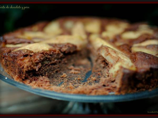 Tarta de chocolate y pera sencilla - Preparación paso 3