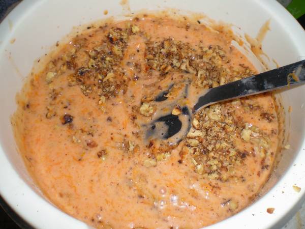 Bizcocho de calabaza y nueces - Preparación paso 1