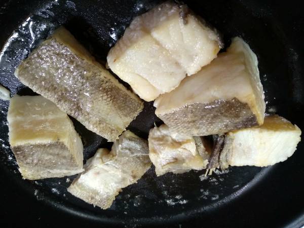 Aletría con bacalao - Preparación paso 4