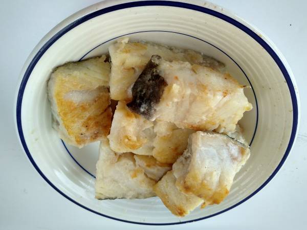 Aletría con bacalao - Preparación paso 5