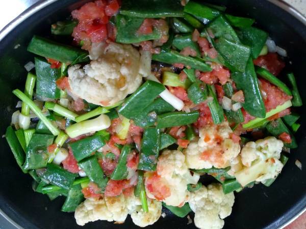 Aletría con bacalao - Preparación paso 7