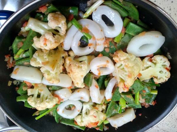 Aletría con bacalao - Preparación paso 8