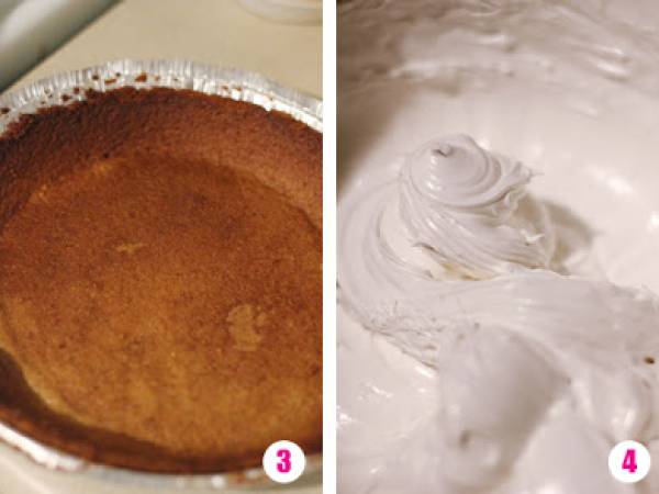 Pie de pera caramelizada y merengue suizo - Preparación paso 2