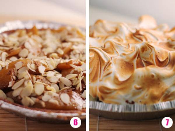 Pie de pera caramelizada y merengue suizo - Preparación paso 4