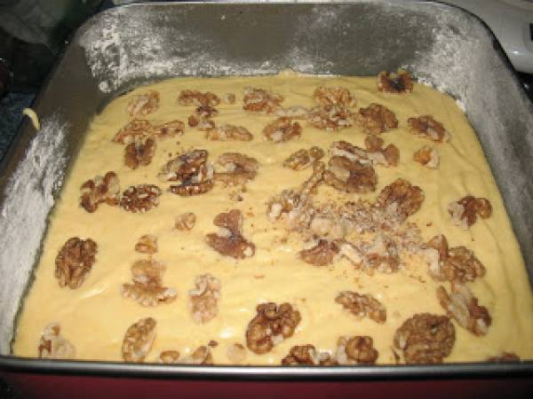 Bizcocho de naranja y nuez - Preparación paso 6