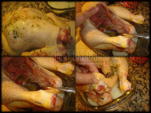 Pollo al horno jugoso - Preparación paso 4