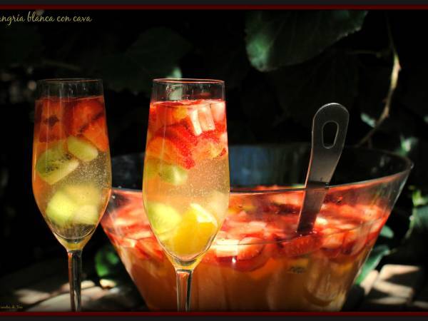Sangría blanca con cava - Preparación paso 3