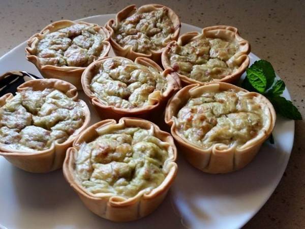 Mimiquiches de tagarninas y jamon york - Preparación paso 5