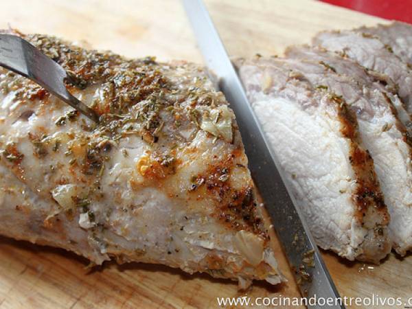 Lomo de cerdo breseado con salsa de yogur - Preparación paso 10