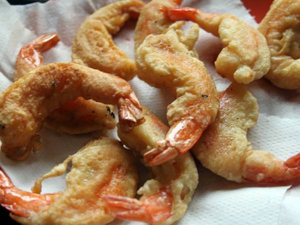 Langostinos en tempura - Preparación paso 6