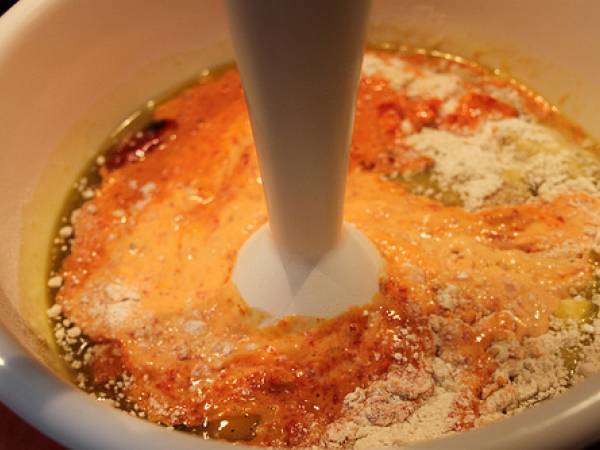 Rollo de pimientos con queso de cabra - Preparación paso 3