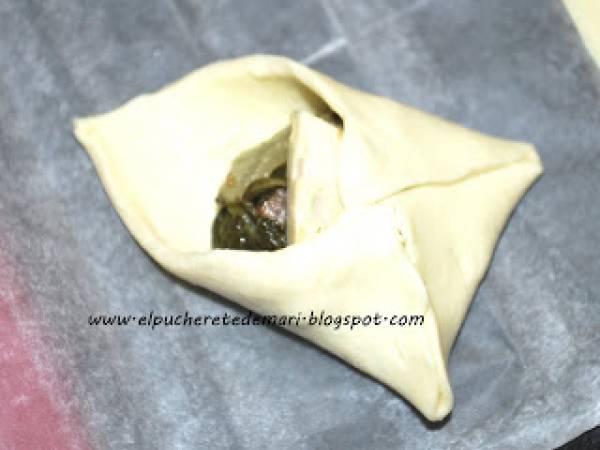 Sobrecitos de acelgas con bacon - Preparación paso 3