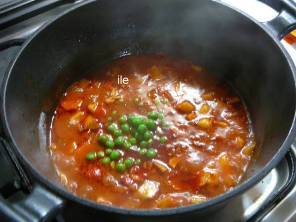 Chupin de pescado - Cazuela de pescado - Preparación paso 5