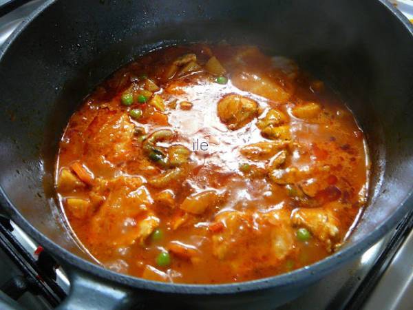 Chupin de pescado - Cazuela de pescado - Preparación paso 7