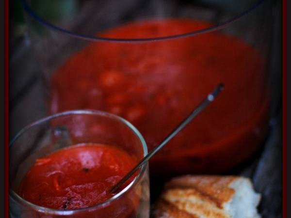 Sopa de tomate y albahaca - Preparación paso 3