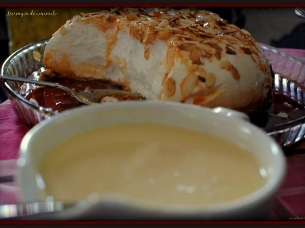 Merengón de caramelo y crema inglesa - Preparación paso 4