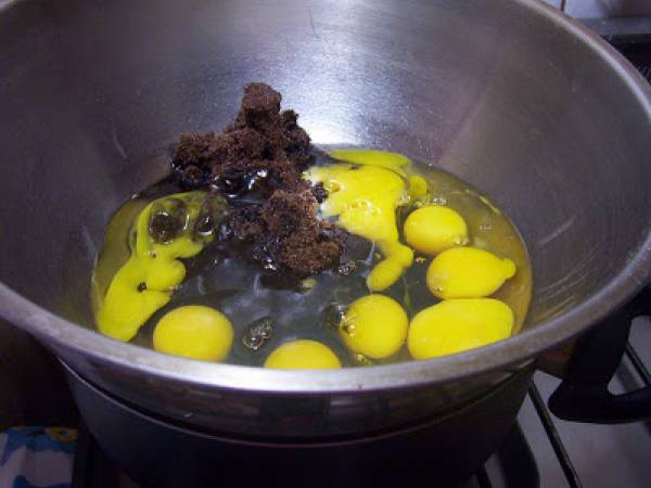 Tarta de chocolate y merengue italiano - Preparación paso 1