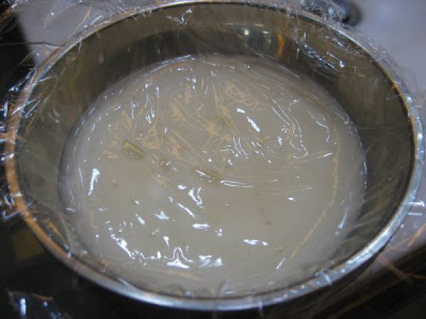 Flores de pan con batata cocida - Preparación paso 1