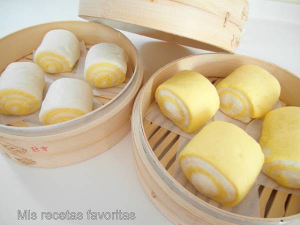 Mantou, panecillos al vapor de calabaza - Preparación paso 5